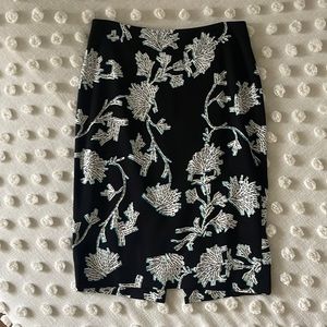 DVF Diane Von Furstenberg printed black skirt